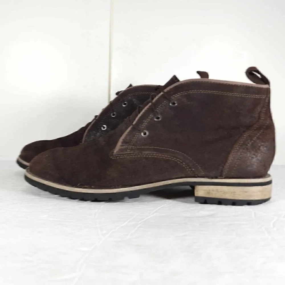 Marc Nason Men’s US 10,5 Brown Suede Leather Lace Up Ankle Chukka Boots Shoes